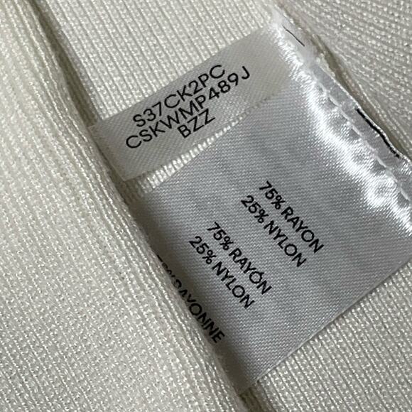 Calvin Klein Vintage Cream Knit Sweater Set XL - Picture 6 of 14